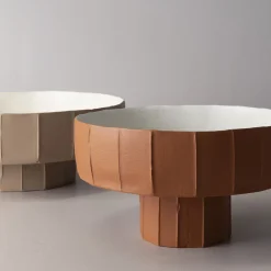 Paola Paronetto Centrotavola Coppa Ninfea Corteccia C10/Terracotta scura> Centrotavola