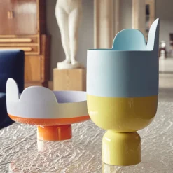 Rometti Centrotavola in Ceramica Lilla e Arancione Petali di Luca Binaglia><noscript><img width=