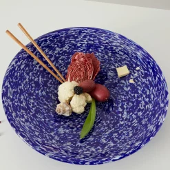 Stories Of Italy Centrotavola in vetro blu e avorio><noscript><img width=