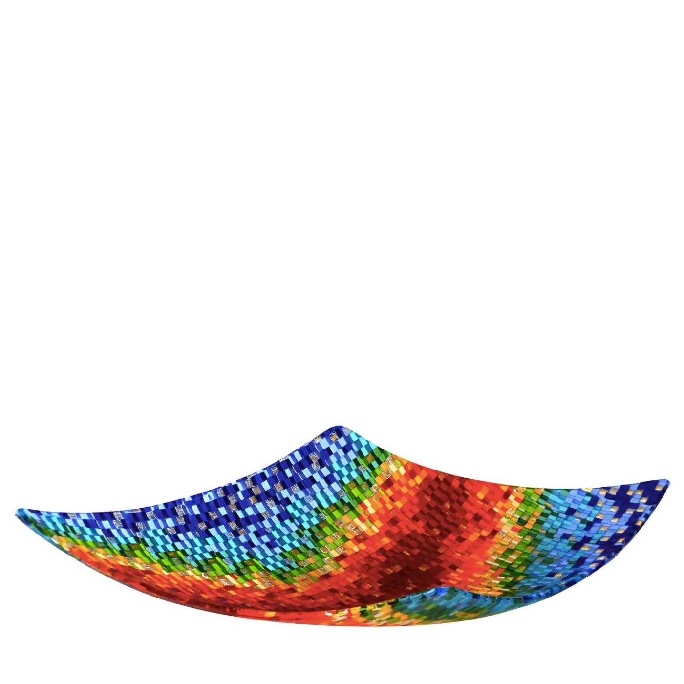 VéVé Glass Centrotavola in vetro di Murano Rombo Impression di Andrea Orso> Centrotavola