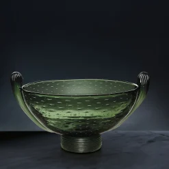 Ros Italia Interiors Centrotavola in vetro di Murano verde> Centrotavola