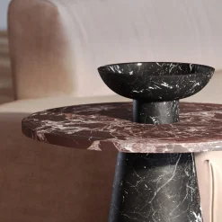 MMairo Centrotavola Inside Out in marquina nera di Karen Chekerdjian><noscript><img width=