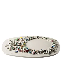 Bitossi Ceramiche Centrotavola ovale con frammenti policromi di Duccio Maria Gambi> Centrotavola