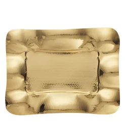 Bragagnolo Argenti Centrotavola rettangolare a balze in ottone dorato> Centrotavola