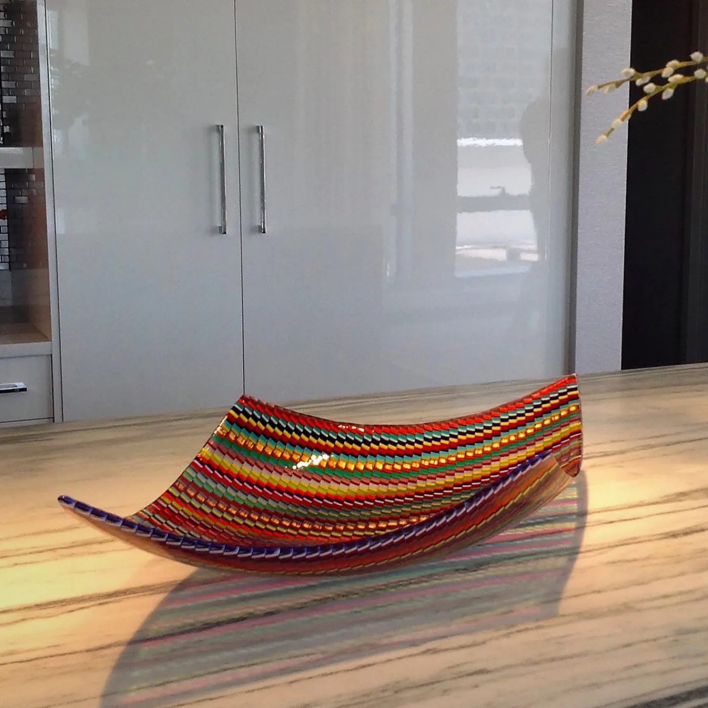 VéVé Glass Centrotavola Rombo in vetro di Murano multicolore di Andrea Orso> Centrotavola