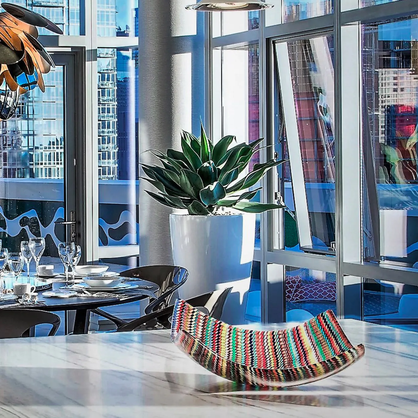 VéVé Glass Centrotavola Rombo in vetro di Murano multicolore di Andrea Orso> Centrotavola