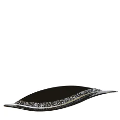 VéVé Glass Centrotavola scultoreo Onda bianco e nero> Centrotavola