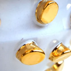 ND Dolfi Centrotavola Tronchetti In Ceramica Dorata E Bianca> Centrotavola