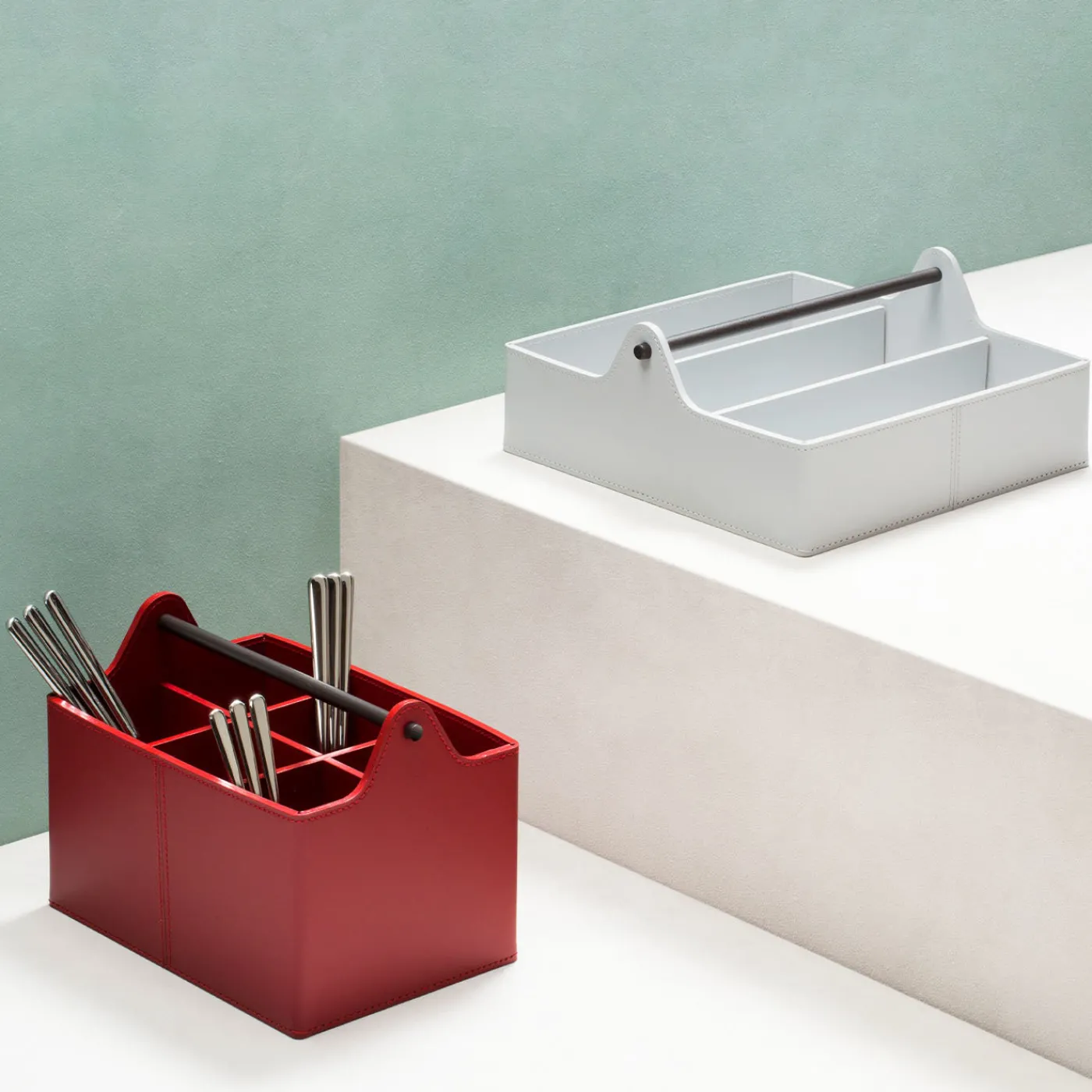 Rudi Cestino basso rosso CIrcuit con 6 divisori> Ceste