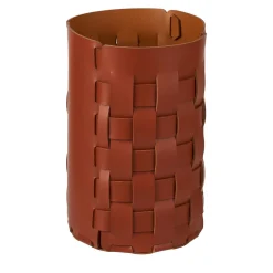 ADJ Style Cestino Bottega in pelle Bordeaux e Cognac> Ceste