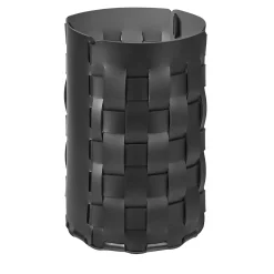 ADJ Style Cestino Bottega in pelle nera e grigia> Ceste