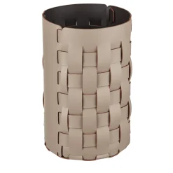 ADJ Style Cestino Bottega in pelle Cappuccino e cioccolato> Ceste