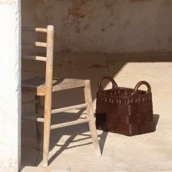 Oscar Maschera Cestino Castagno Piccolo In Pelle><noscript><img width=