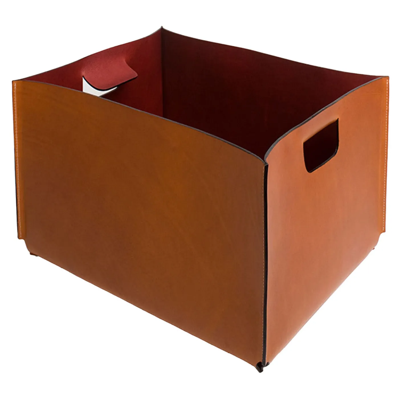 Oscar Maschera Cestino color olmo Brad con manici di Claude Bouchard> Ceste