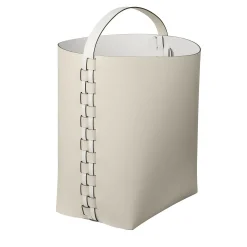 ADJ Style Cestino Helena in panna cotta e pelle bianca> Ceste