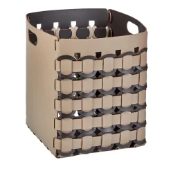 ADJ Style Cestino in pelle geometria cappuccino e cioccolato> Ceste