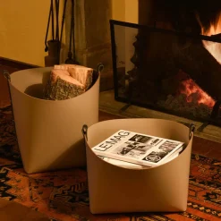 Pinetti Cestino in pelle Ovo Small> Ceste