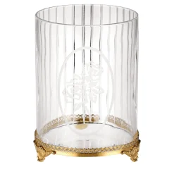 Il Paralume Marina Cestino per rifiuti in cristallo rosa> Ceste