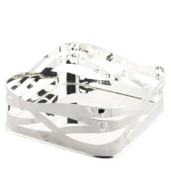 Bragagnolo Argenti Cestino quadrato Onde> Centrotavola