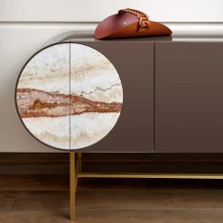 ADJ Style Cestino Riviera in pelle Cognac e Bordeaux><noscript><img width=