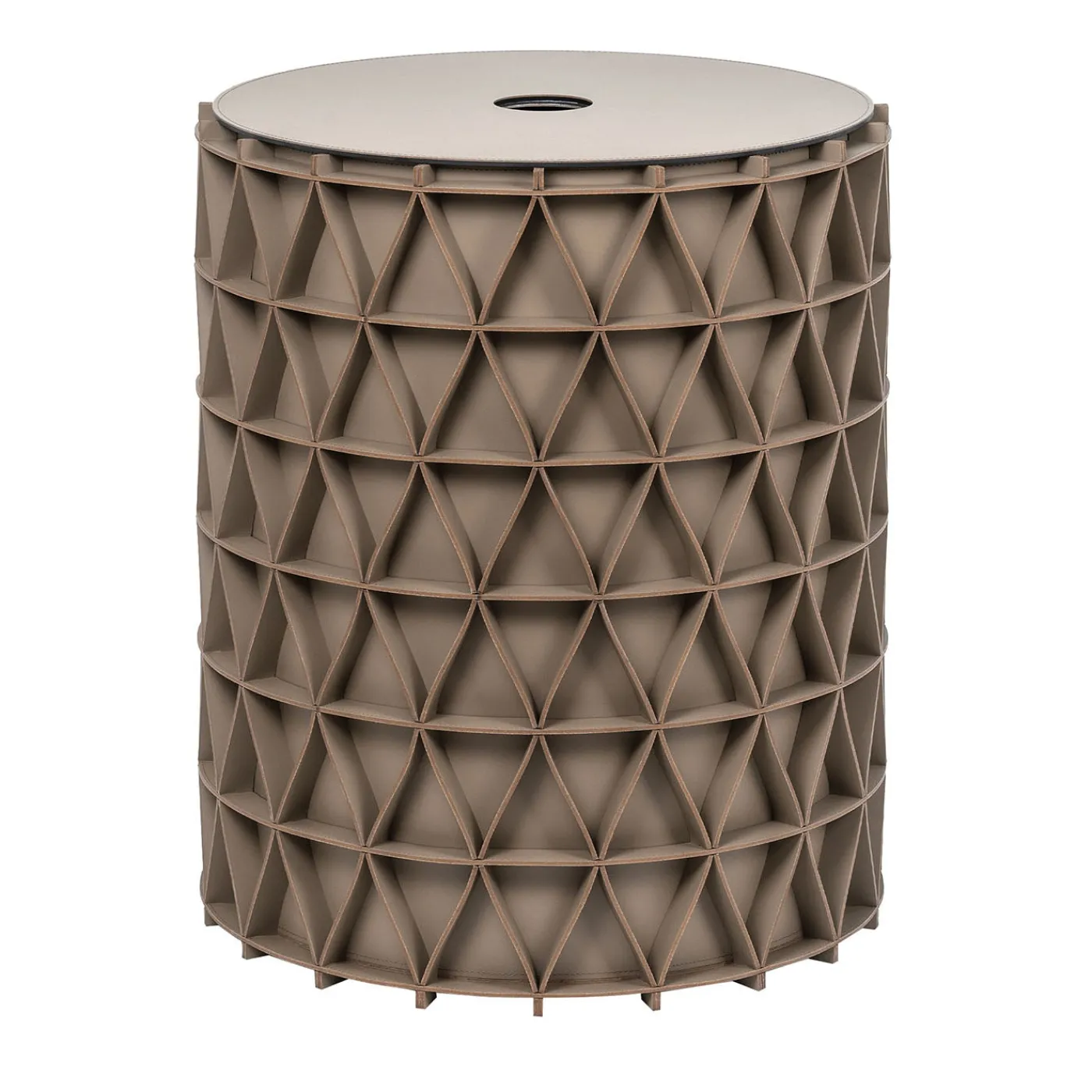 Pinetti Cesto da bucato Arena alto in pelle marrone> Ceste