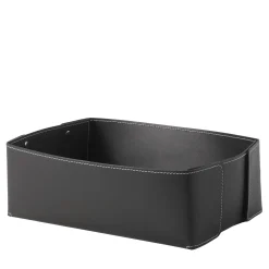 Casa Covre Cesto Moka in Pelle con Dettagli a Bottoni> Ceste