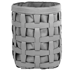 Pinetti Cesto per la biancheria in pelle con gancio> Ceste