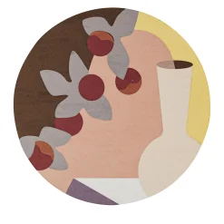 Forma & Cemento Cezanne Pittura rotonda in cemento> Pannelli Decorativi