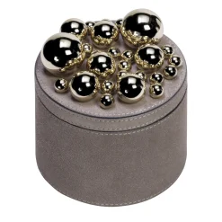 Giobagnara Champagne Sphérades Taupe Scatola rotonda piccola> Scatole