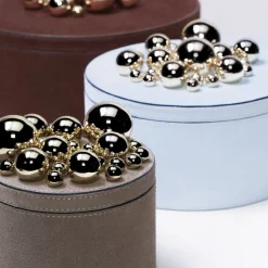 Giobagnara Champagne Sphérades Taupe Scatola rotonda piccola><noscript><img width=