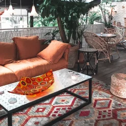 VéVé Glass Ciotola centrotavola esagonale in vetro di Murano policromatico Rombo> Centrotavola