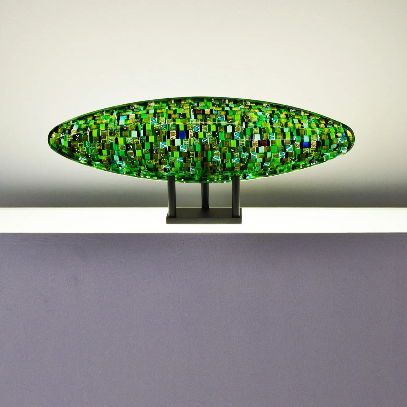 VéVé Glass Ciotola centrotavola Gondola Green Sunshine> Centrotavola