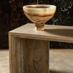 Giovannozzi Marmi Ciotola Centrotavola in Onice Rosso di Palomba Serafini><noscript><img width=