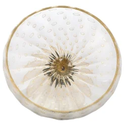 Officine di Murano 1295 Ciotola con piede in oro 24 carati e nero> Centrotavola