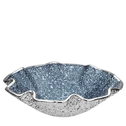 IVV Ciotola Decorativa in Vetro Azzurro a Scallop Lirica> Centrotavola