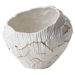 Fos Ceramiche Ciotola decorativa Zefiro Gold Cracks> Vasi Decorativi