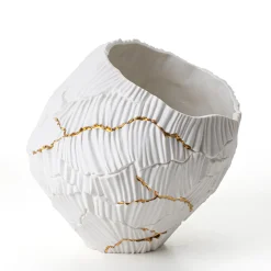 Fos Ceramiche Ciotola decorativa Zefiro Gold Cracks> Vasi Decorativi