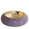 Extroverso Ciotola d'oro rotonda in ametista Galuchat> Svuotatasche