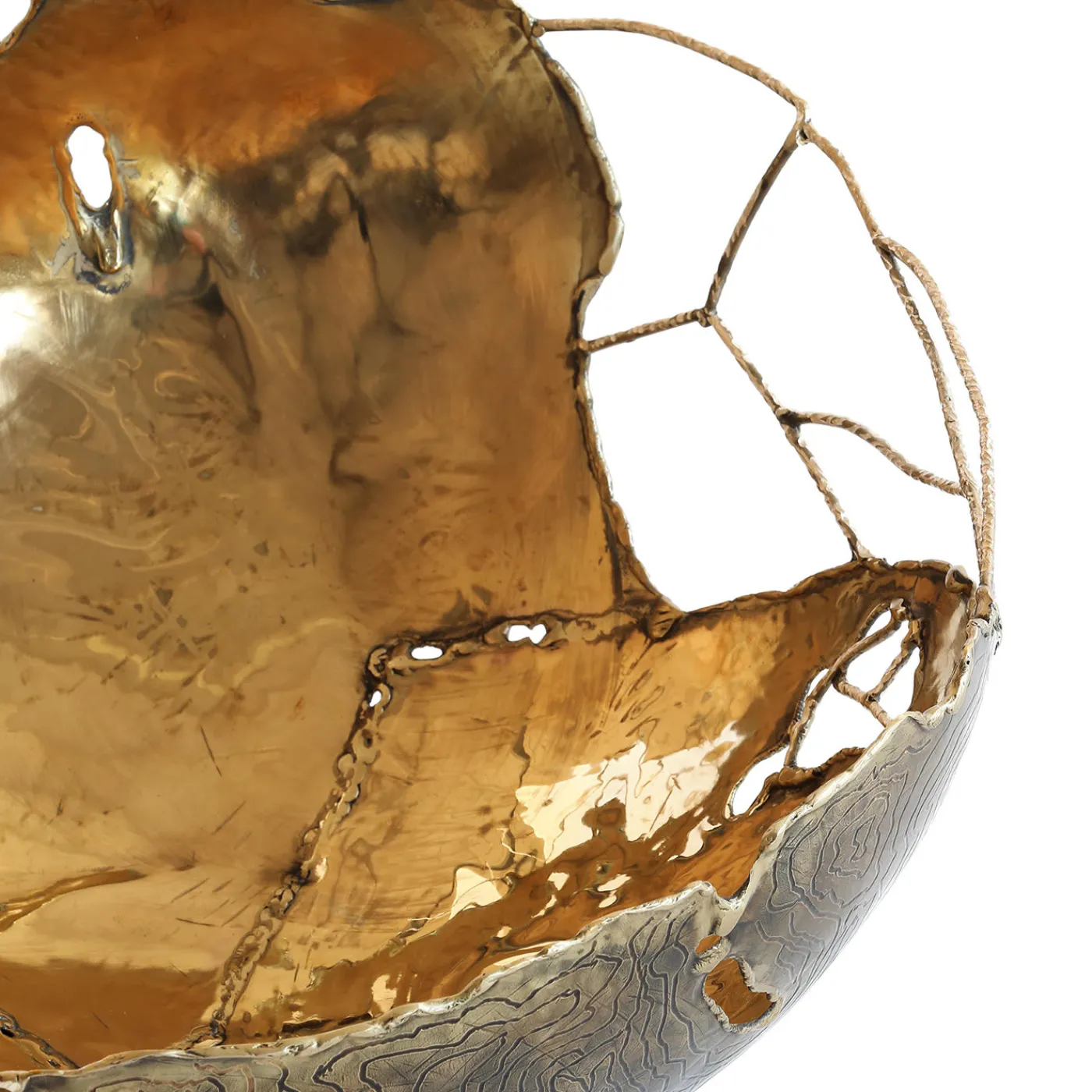 Dal Furlo Ciotola in ottone con corteccia> Centrotavola