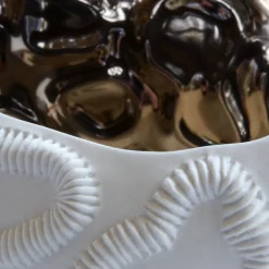 Fos Ceramiche Ciotola ovale Petra in platino><noscript><img width=