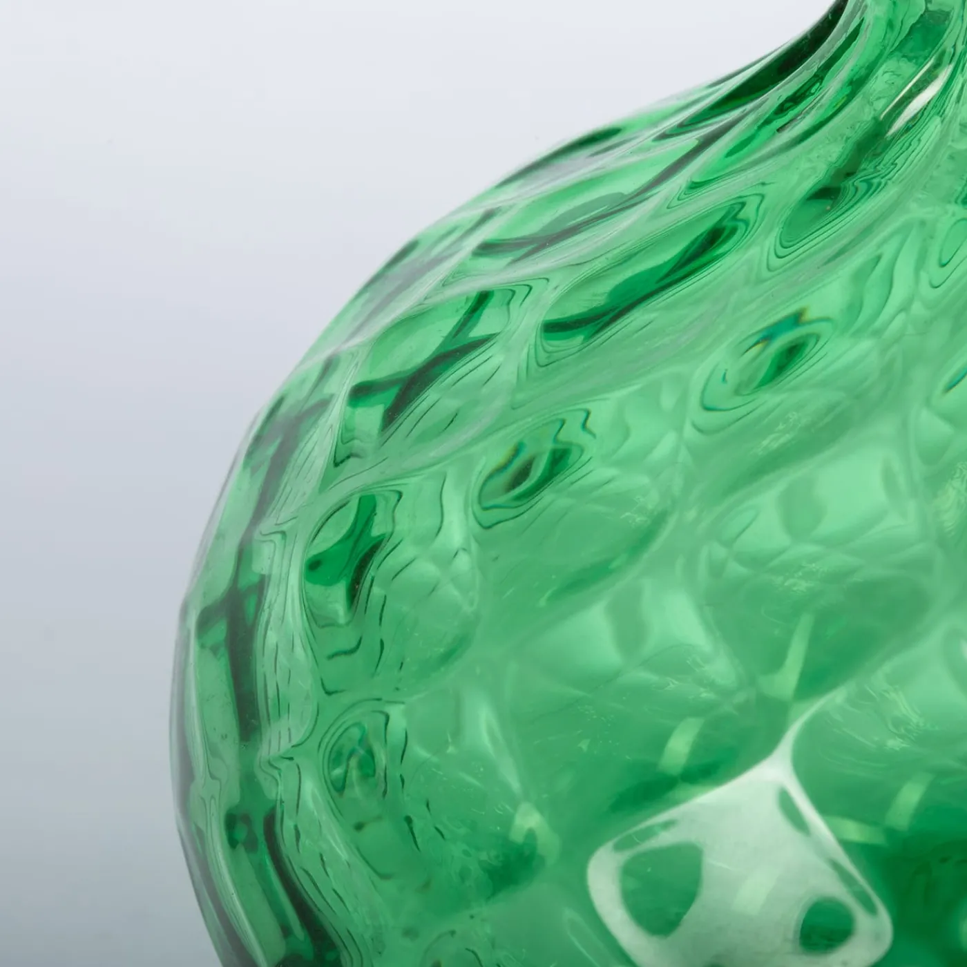 Officine di Murano 1295 Cipolla Balloton Vaso verde con bordo blu> Vasi Da Fiori
