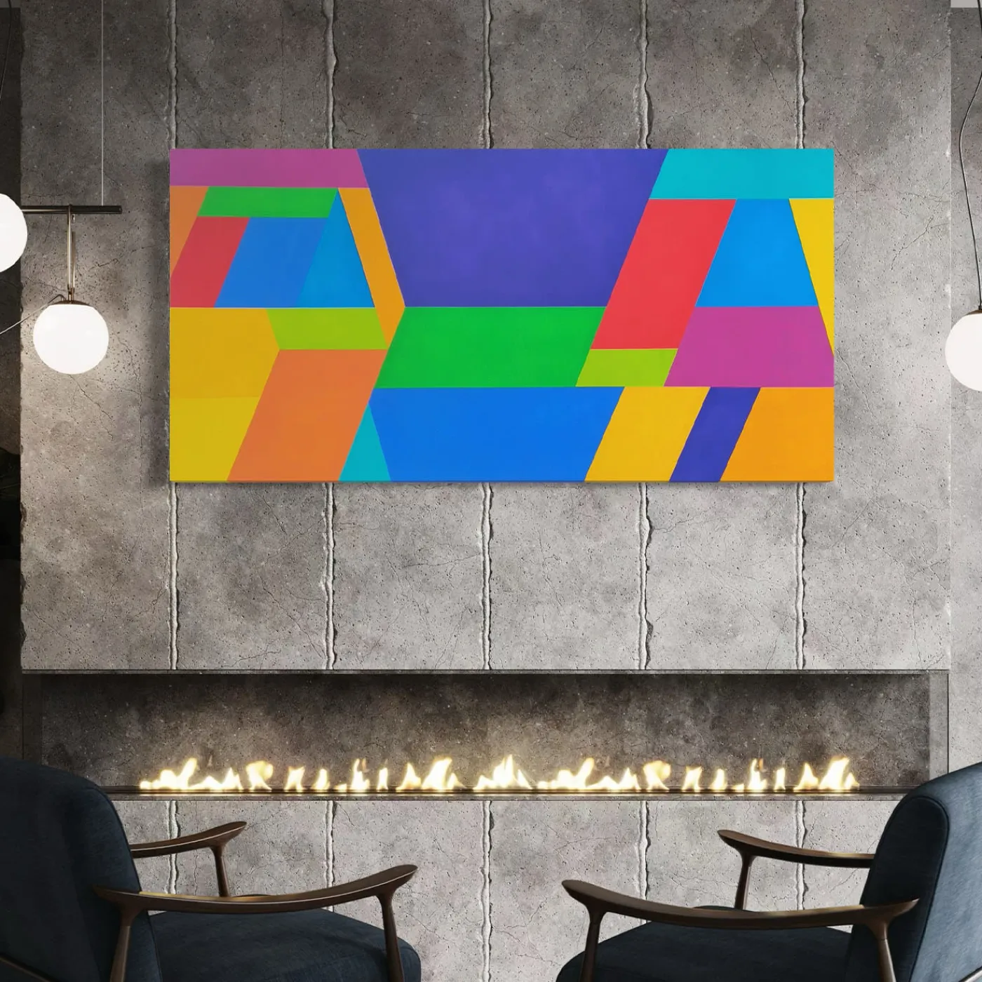 Le Meduse Color Spaces Allegria Pittura acrilica su tela> Pannelli Decorativi