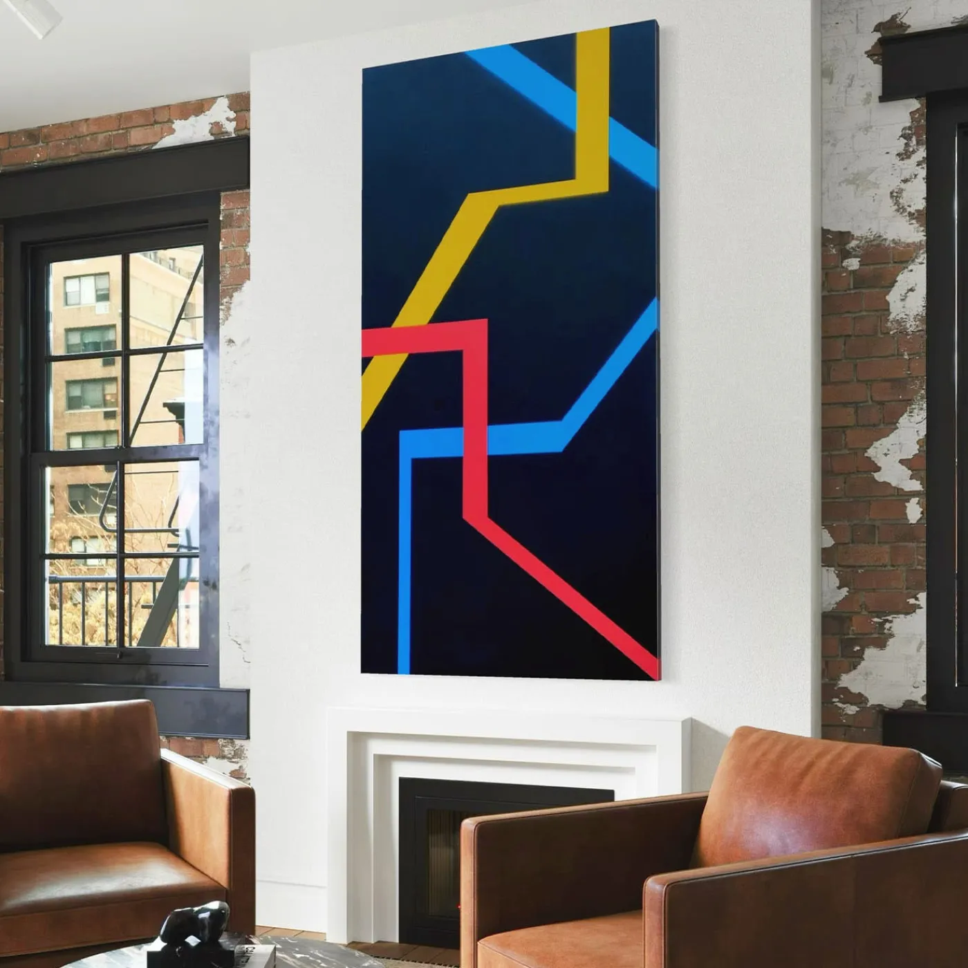 Le Meduse Color Spaces Le Tre Vie Pittura acrilica su tela> Pannelli Decorativi