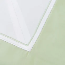 TessilArte Completo Letto Eucalipto Verde e Bianco in Raso di Cotone> Biancheria Da Letto