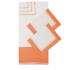 TessilArte Completo Letto Siam Bianca e Arancione in Raso di Cotone> Biancheria Da Letto