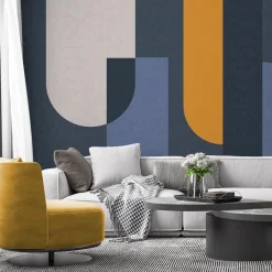 Officinarkitettura Composition Blue Bhaus 100 Carta da parati> Carte Da Parati