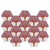 Studio Le Nid Composizione di Piastrelle Esagonali Rosa Janis con Motivo Floreale> Piastrelle E Pavimenti