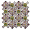 Studio Le Nid Composizione di Piastrelle in Ceramica Multicolore Florin con Motivo Floreale> Piastrelle E Pavimenti