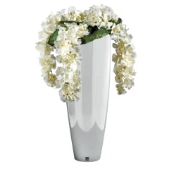 VGnewtrend Composizione floreale finta Oslo con vaso bianco> Vasi Da Fiori