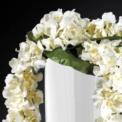 VGnewtrend Composizione floreale finta Oslo con vaso bianco> Vasi Da Fiori